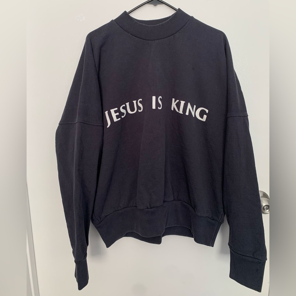 Yeezy Black Crewneck Sweater Jesus Is King